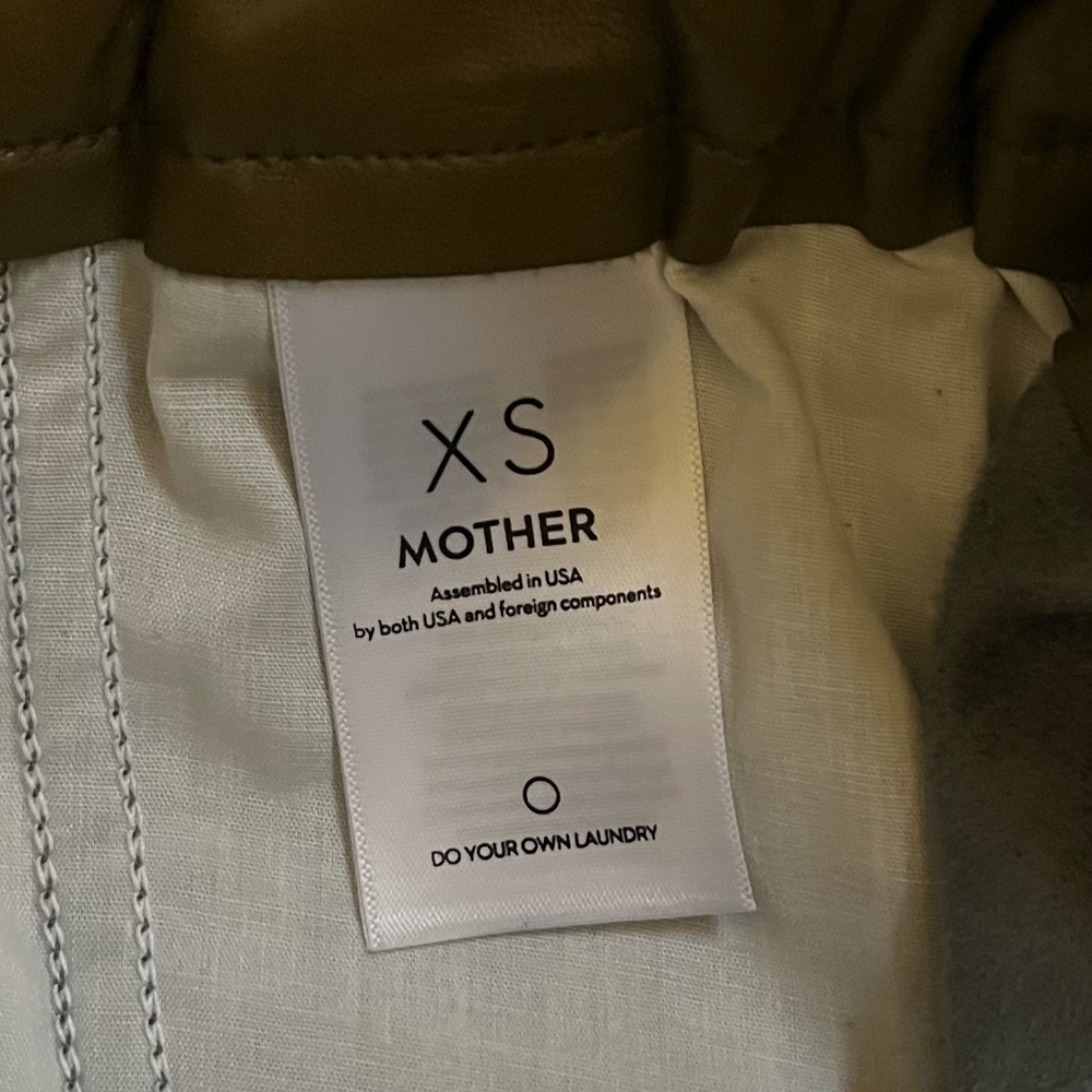 NWT MOTHER | Fall Winter Fir Green Rambler Lounger Ankle Faux Leather | Size XS - Picture 15 of 16